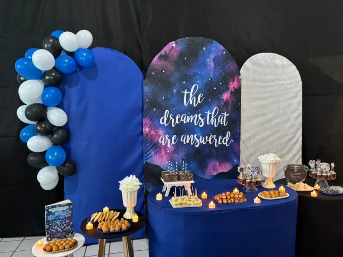 Mesa e Painel para festas