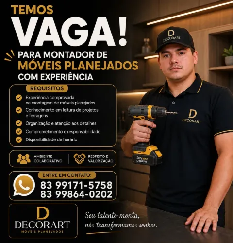 Vaga para Montador