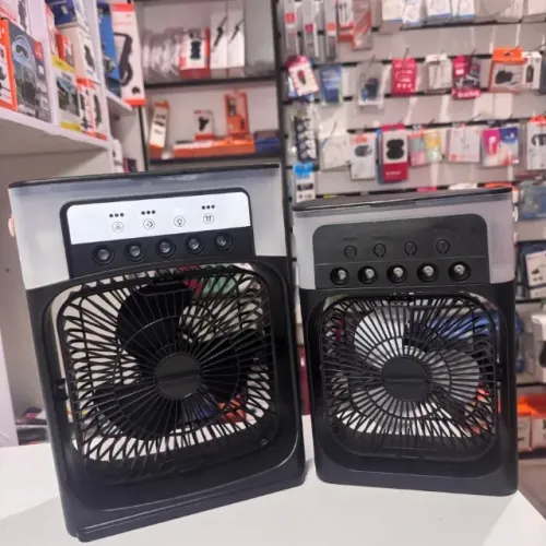 Ventilador Portátil de Mesa - Umidificar, Climatizador - Led - Água e Gelo - 3 Velocidades