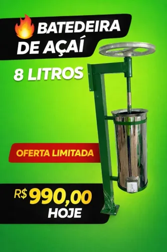 MAQUINA DOMESTICA 8 LITROS NA PROMOÇÃO
