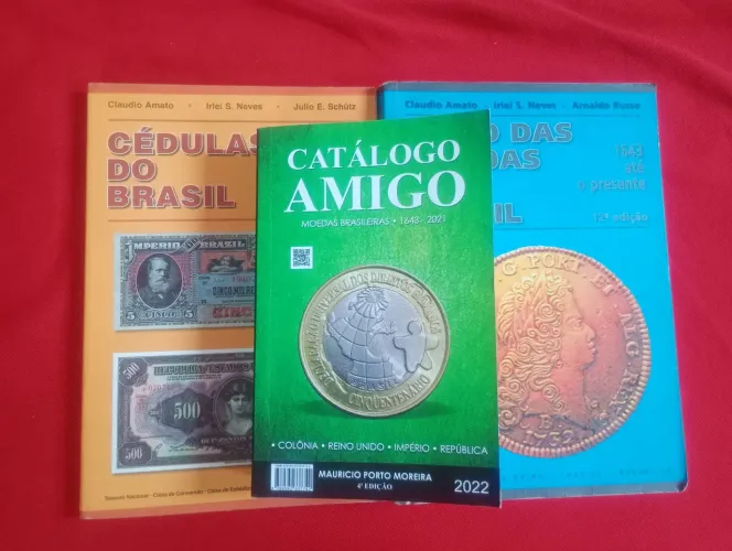 3 Livros de Cédulas e Moedas