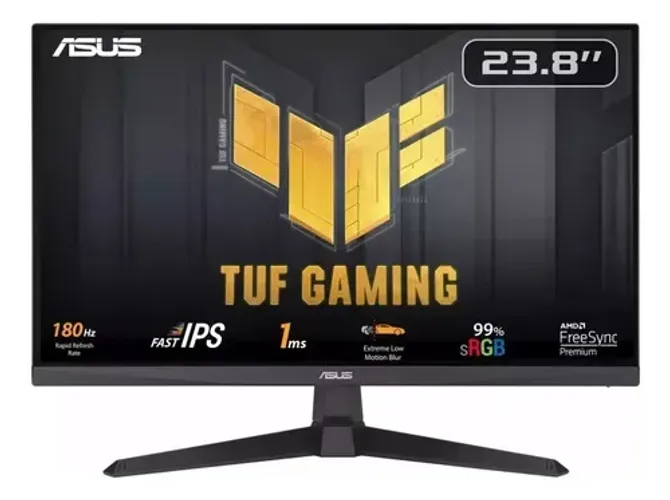 Monitor Asus TUF Gaming, 23,8 Pol, Full HD, 180Hz, IPS, 1ms, 99% sRGB, Novo, Lacrado