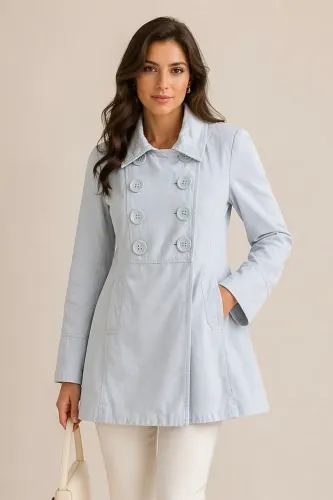 Trench coat tam 38 azul claro Marfinno 