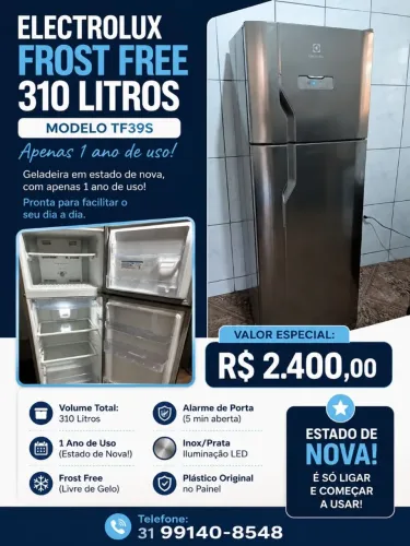 Vendo geladeira fros frer inox