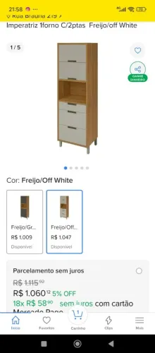 Armário de cozinha semi novo