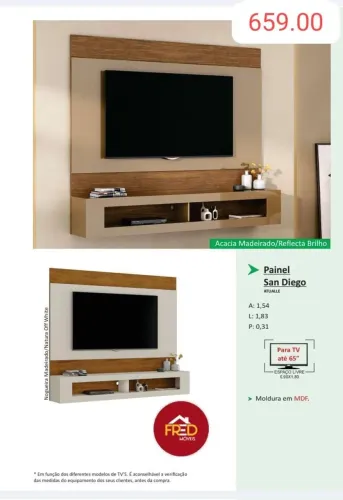Painel San Diego pra tv de até 65*, entrega e monta 