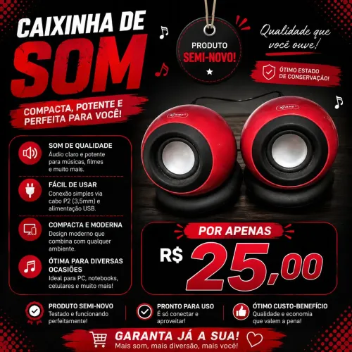 Caixinha de som knup