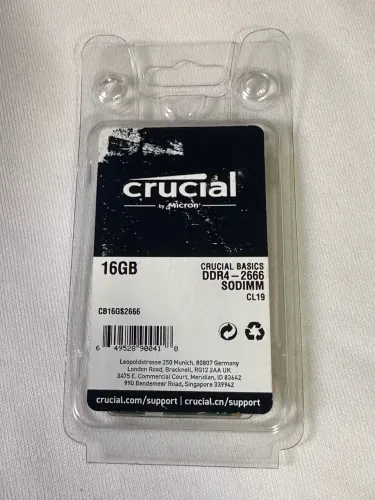 Memória Notebook 16GB DDR4 2666 Crucial SODIMM