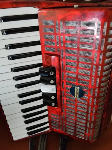 Acordeon Veneza 48 baixos. Troco em teclado Yamaha S650 ou S670.