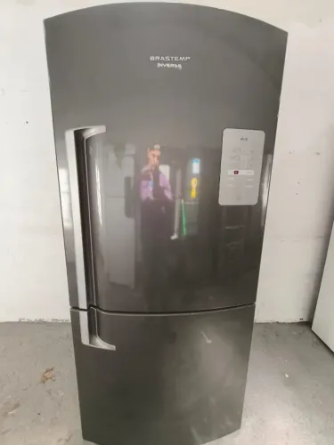 Geladeira brastemp ativ! Inverse MAXI ultra grafite Frost Free BRE80AK 586litros (127volts
