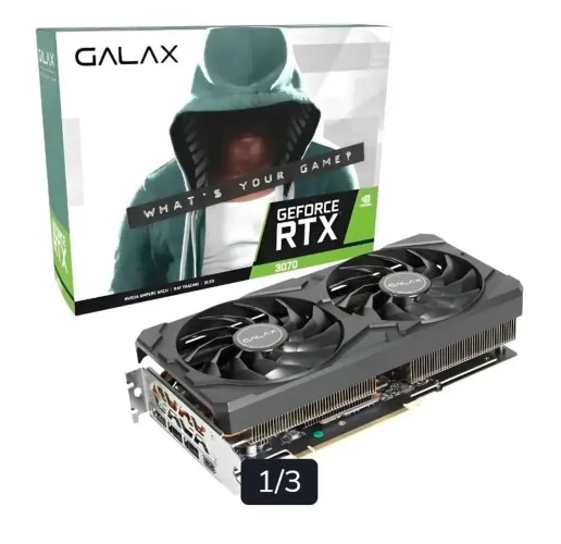 Placa de Vídeo Galax OC Series RTX 3070 8GB GDDR6 5888 Núcleos PCIe 4.0