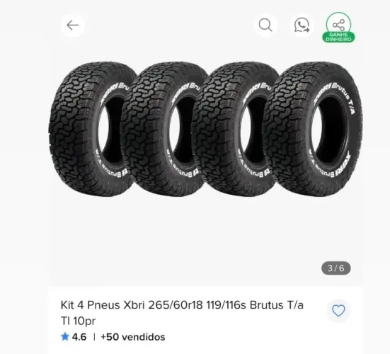 Vendo pneus xbri 