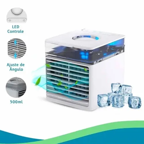 Mini Climatizador Ar Usb Umidificador Ventilador Portátil