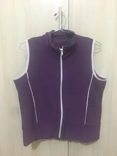 Colete fitness telinha com zíper