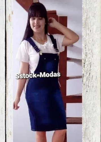 Jardineira Jeans Estilo Evangélica 38 ao 46