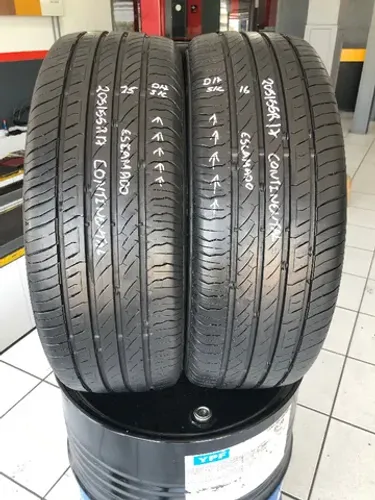 Kit 02 Pneus 205/55r17 Continental Powercontact 91v *usados 15/16