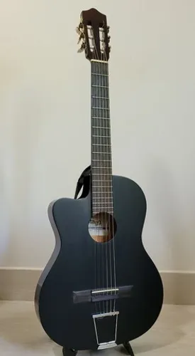 Violão Elétrico Nylon Canhoto Stagg preto