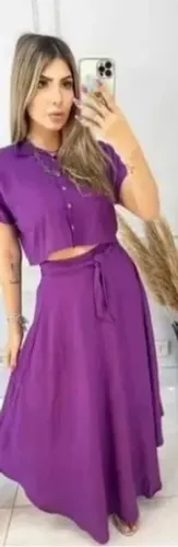 Conjunto sai e blusa