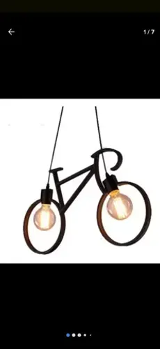 Luminária ferro bicicleta NOVA