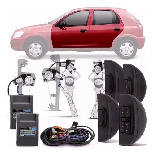 Kit Vidro Eletrico Celta 4 Portas Completo Sensor Até 2012