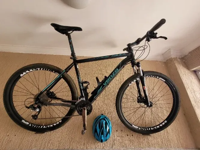 Bicicleta Mtb Venzo Aquila Aro 29 21" Freio Hidráulico A Disco e cambio Shimano Azul C/ NF