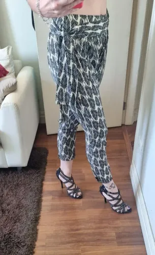 calça 100% seda, nova, animale, p