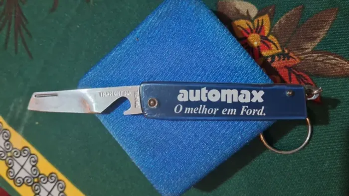 FORD Automax Antigo Canivete Tramontina Chaveiro.<br>Item de Colecionador
