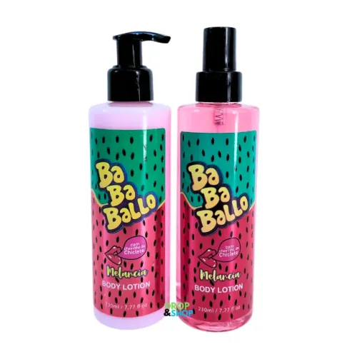 Kit Creme Hidratante Babalu Melancia + Body Splash Feminino Docinho 250ml Pronta Entrega
