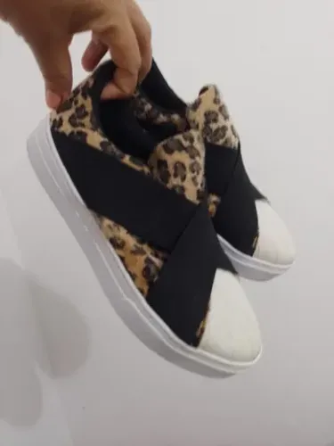 Sapatênis feminino estampada animal print
