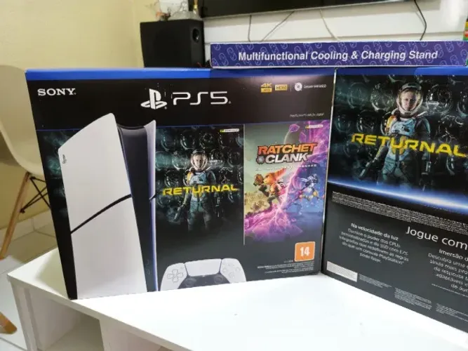 Ps5 Slim Novo Digital com 2 jogos 1 ano de garantia