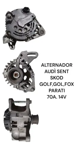 Alternador Audi VW Gol Fox Golf Parati 14v 70a