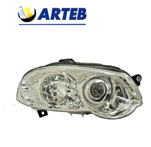 Farol Principal Dir. Fiat Palio/Siena/Strada/Weekend Cromado H1/H1 Arteb 2009/2013 - 01610