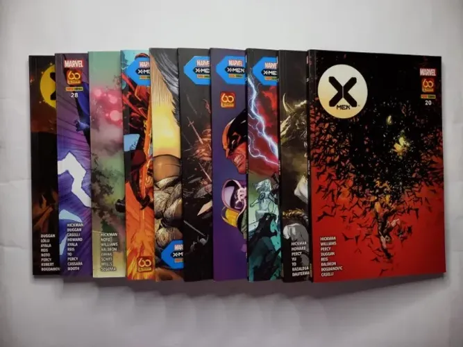 Quadrinhos Lote X-Men 4ª Serie 20 a 29 Editora Panini 2021 Capa Cartonada Fase Hickman
