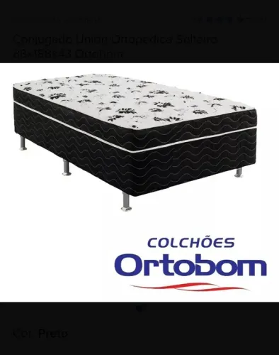 Conjunto de Cama Box Solteiro Ortobom Union Ortopédico