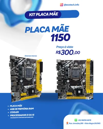 PLACA MÃE 1150 - KIT
