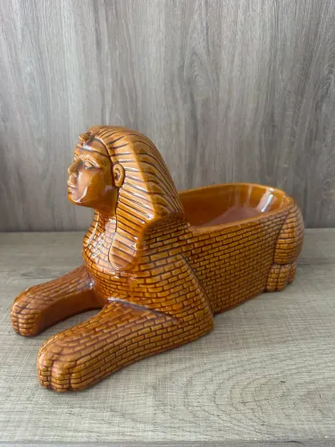 Esfinge Egípcia Rara Terracota Mid Century Jóia para Colecionadores Campinas-sp