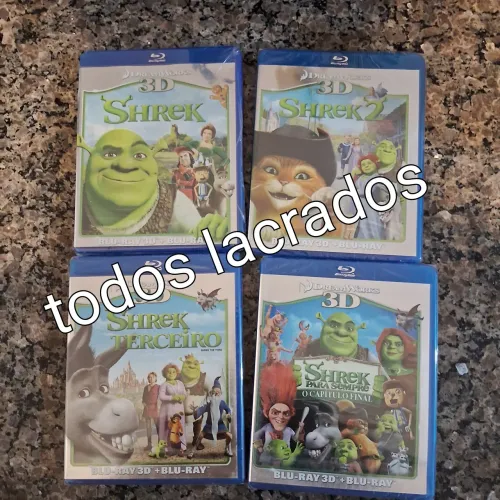 Shrek - Coleção Blu-ray 3D (Filmes Lacrados) Originais 