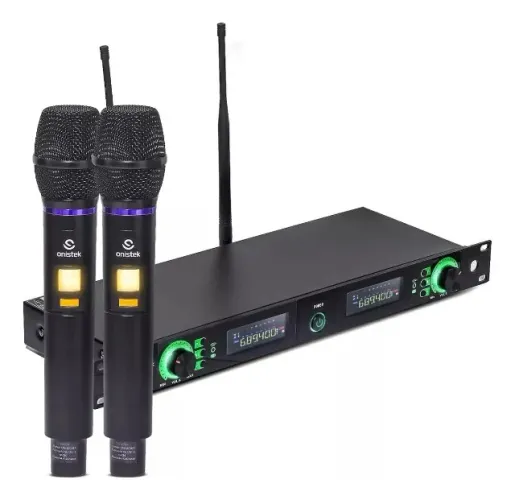 Kit Microfones Profissional Sem Fio Onistek On-mc821
