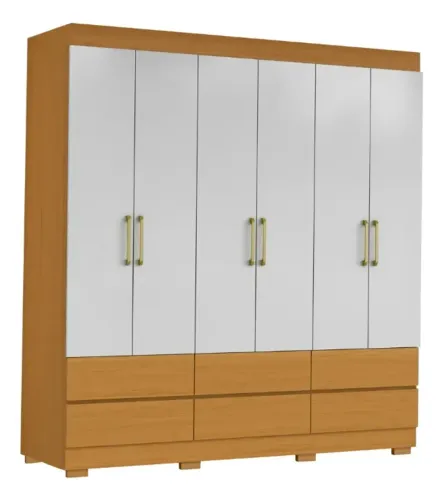 Guarda Roupas de Casal Com 6 Portas E 6 Gavetas