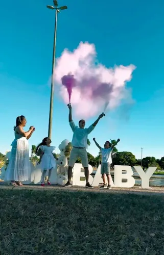 Fotógrafo Chá de Revelação e Fraldas Com Filmagem e Drone