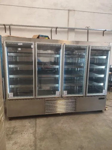 Vitrine Refrigerada Vertical 4 Portas Aço Inox