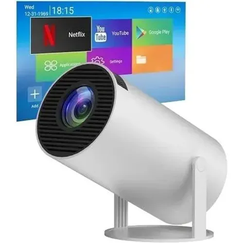 Projetor Magic Cub hy300 250 ansilumens Android 9 e wi-fi 