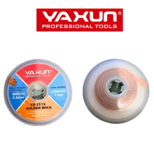 Malha Dessoldadora 3.5mm Yaxun Profissional para Limpar Solda de Placas SMD CI 