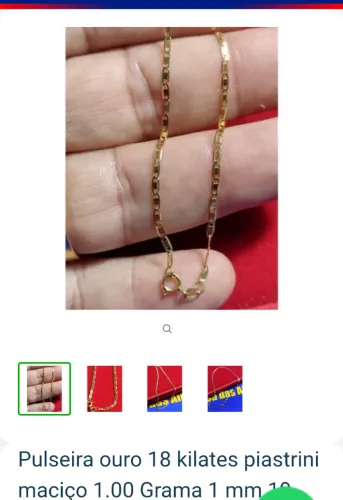 Pulseira ouro 18 kilates 21-22-23 cm