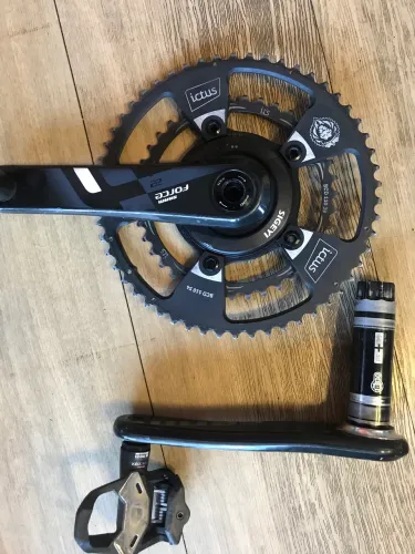 Pedivela sram force BB30 carbono 172,5mm medidor de potência Segye bcd 110mm