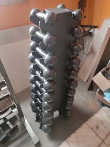 Torre de halteres bolas emborrachados novos 