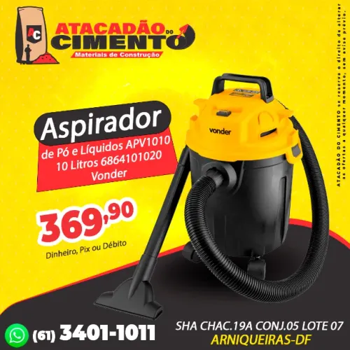 Aspirador de Pó e Líquidos 10 Litros APV1010  Vonder