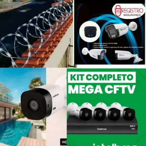 Câmera de segurança, cerca elétrica, alarme,motor de portão, CFTV, Manutenção de cerca elé