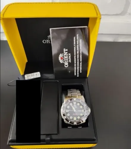 Relógio Orient Netutno Fundo Preto 500 Mts Automático