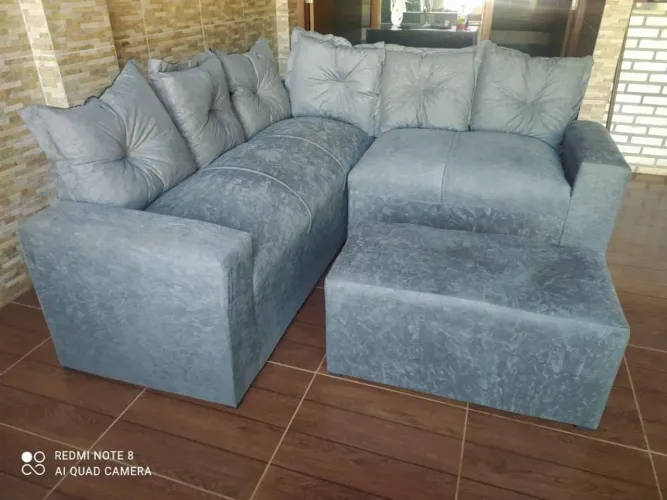 Sofá de conto com puff, NOVO ENTRGAMOS DF E ENTORNO 